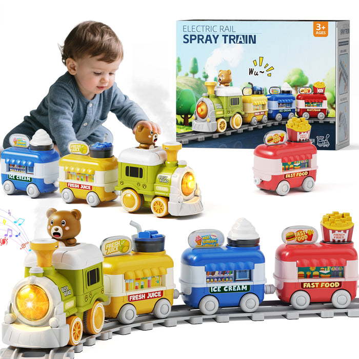Popdoll x Dimoarch Electric Train Set for 2-4 Year Old Boy Girl
