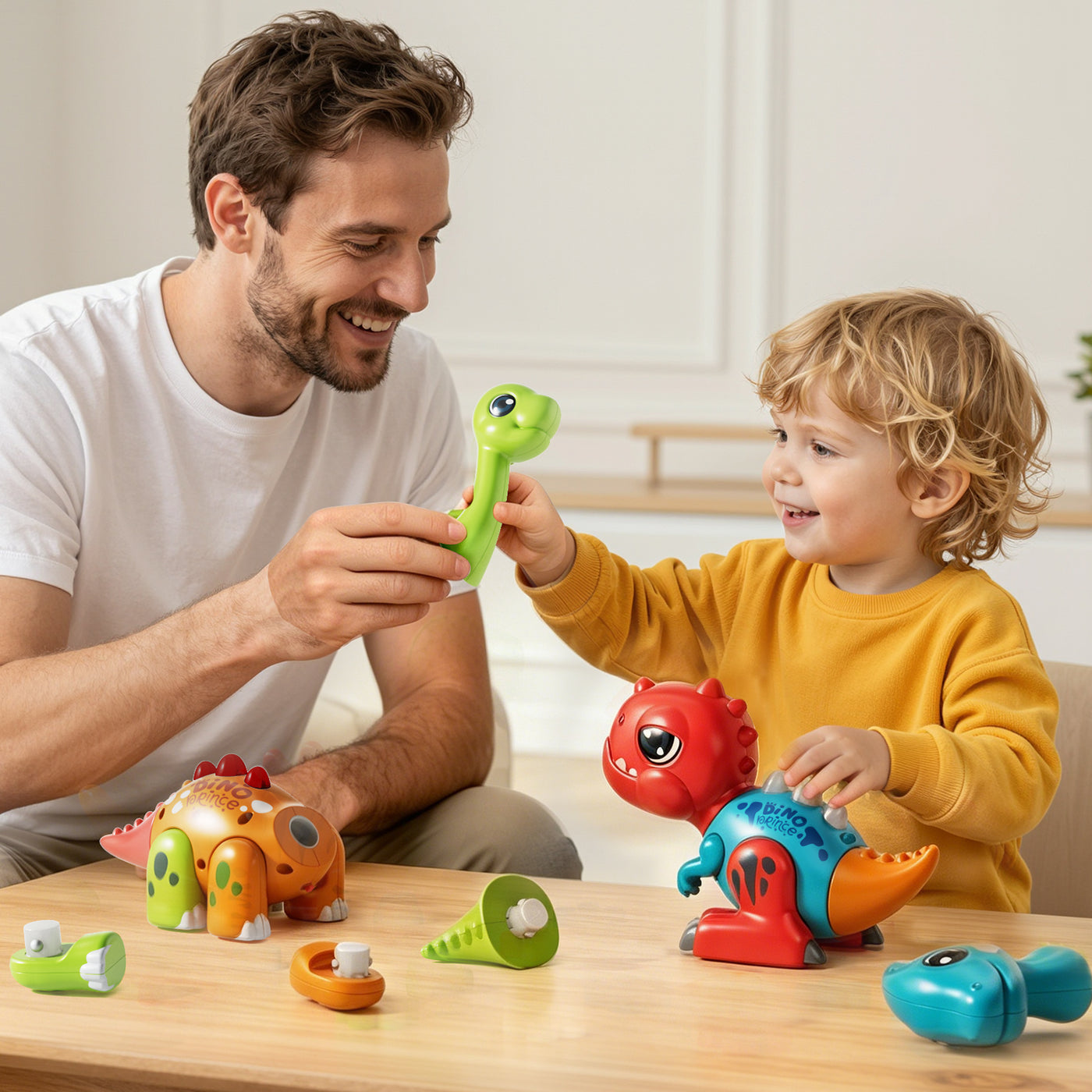 Popdoll x Dimoarch Toddler Assembly Dinosaur Toys for 1-3 Year Olds Boys Girls