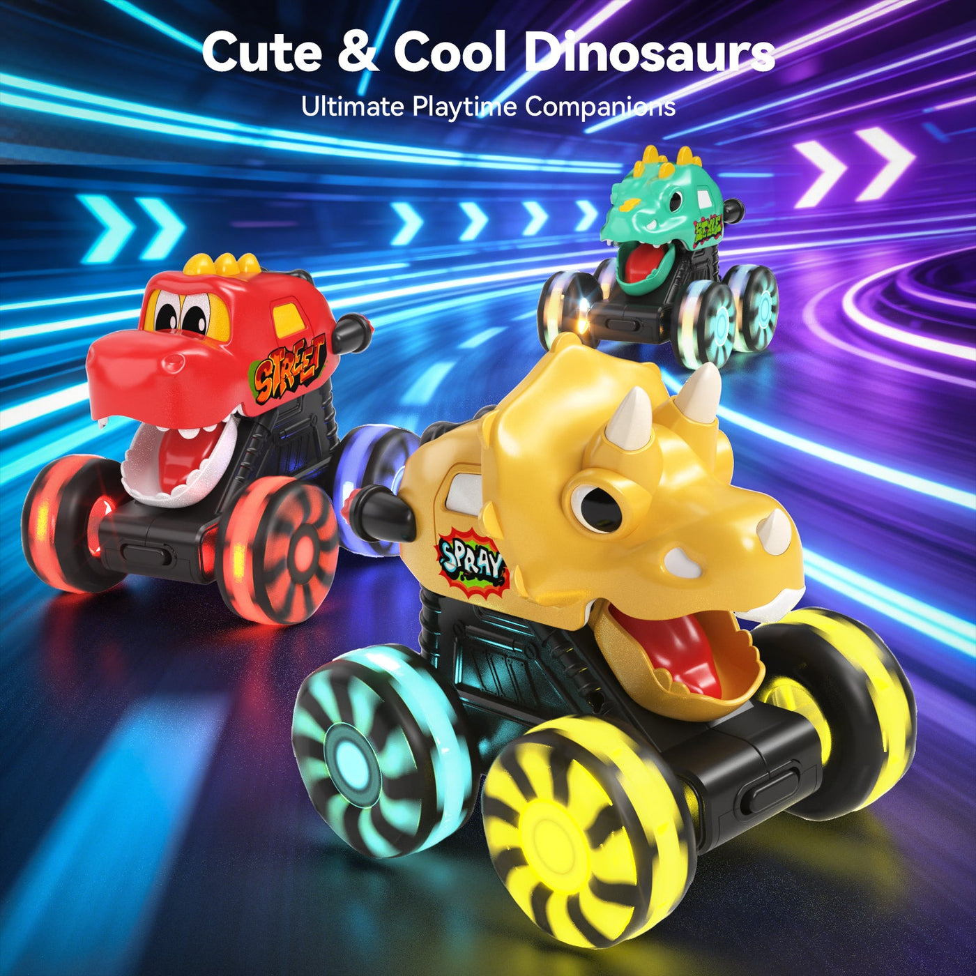 Popdoll x Dimoarch Dinosaur Monster Trucks for Toddlers