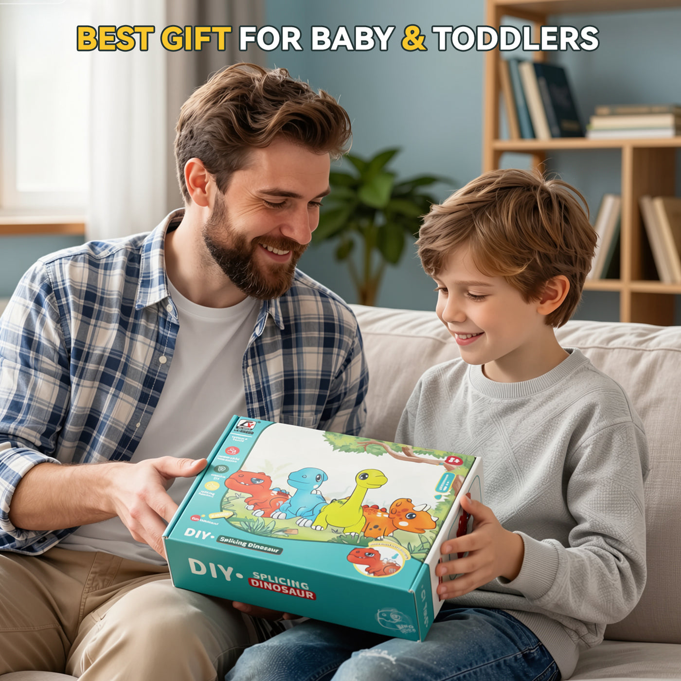 Popdoll x Dimoarch Toddler Assembly Dinosaur Toys for 1-3 Year Olds Boys Girls