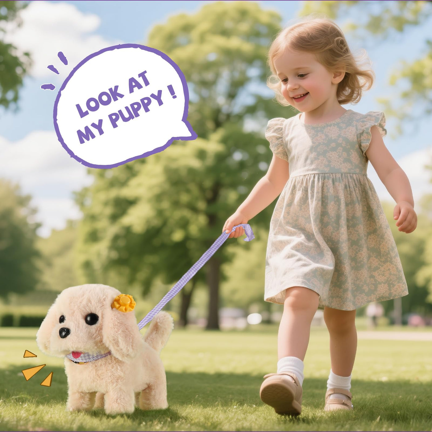 Popdoll 16 Pcs Robot Dog Toys for 3-8 Year Old Girls
