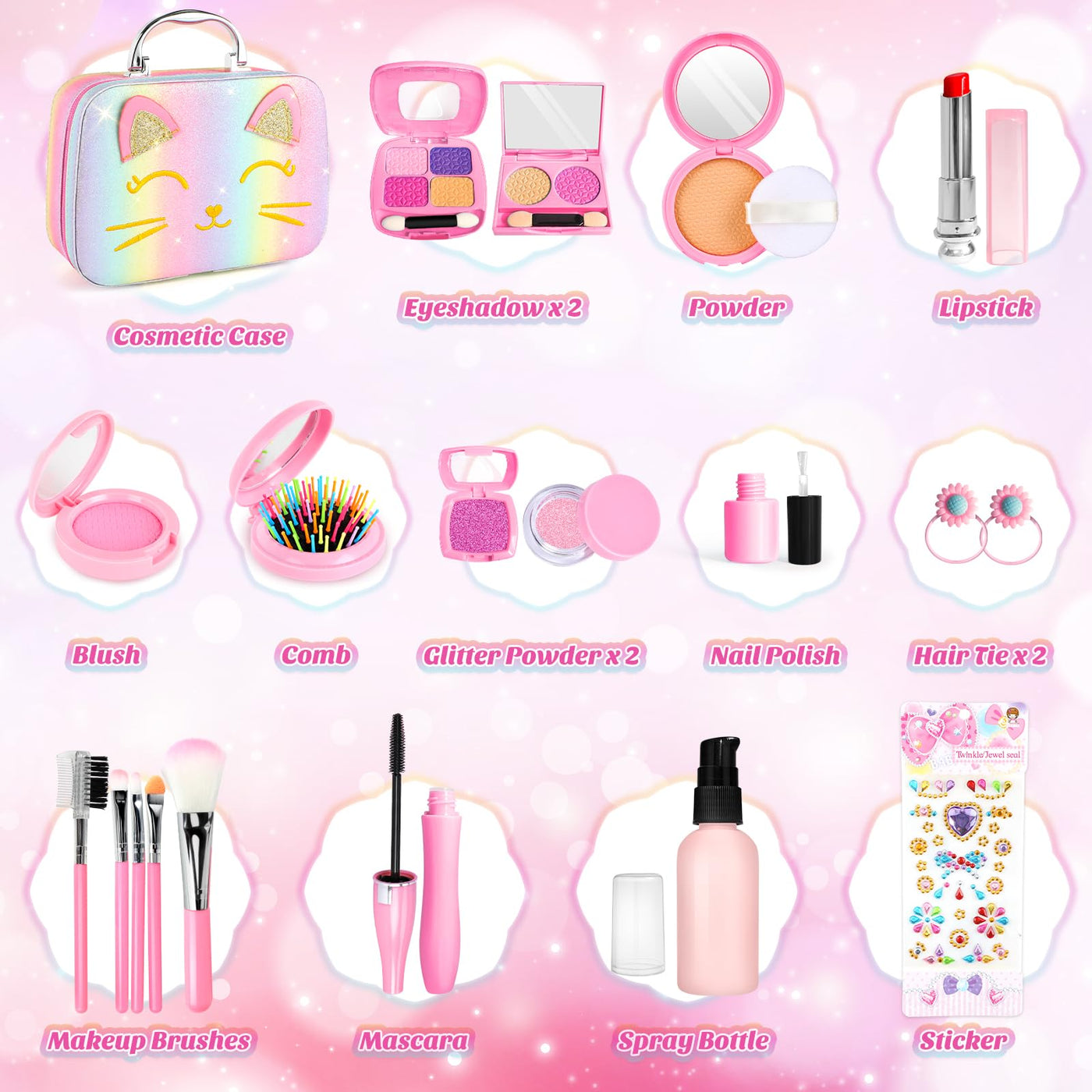 Popdoll Pretend Makeup for 3 to 7 Year Old Girls