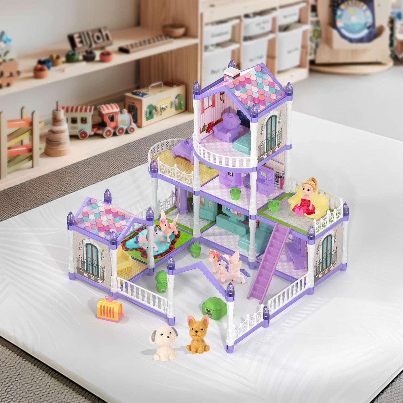 Popdoll Princess Dollhouse Set for 3 to 12 Years Old Girls